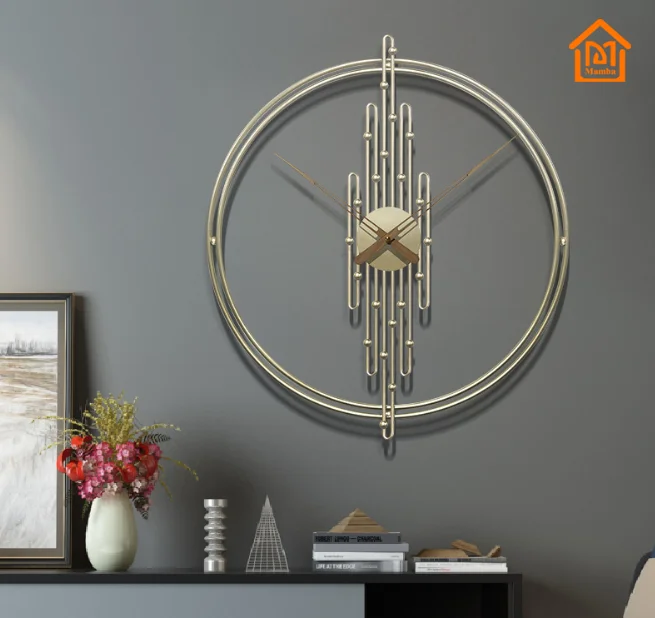 

Simple design round bulk price gold wall clock without numbers