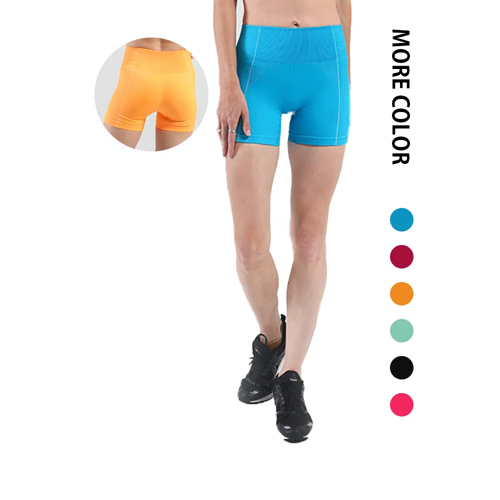 

High waist sports fitness yoga wear athletic booty shorts seamless gym shorts women