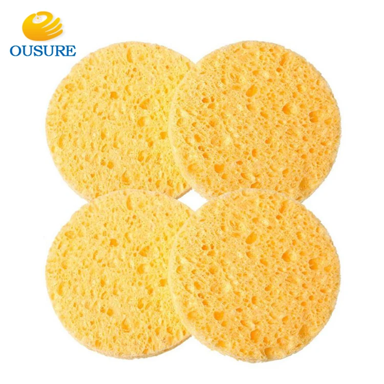 

2021 Hot selling compressed cellulose wood pulp sponge for face protection
