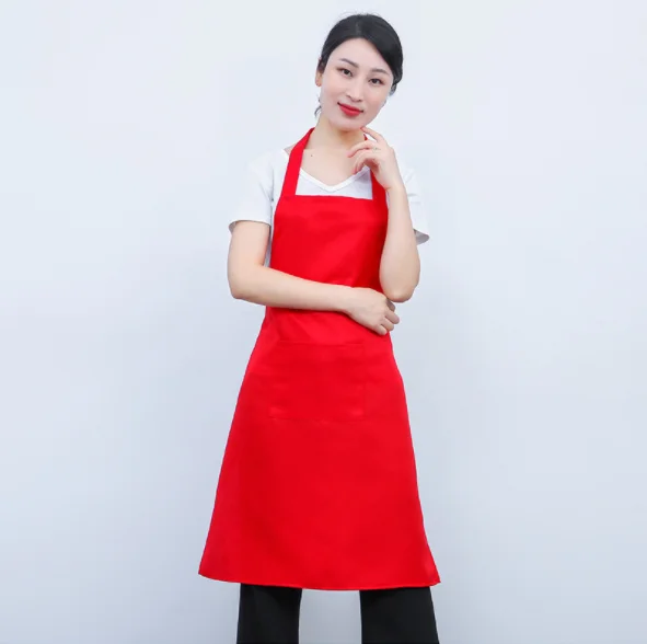 

Women Apron Dress New Concise Design Pattern Kitchen Cooking Waterproof Custom Cotton OEM Customized Job Logo Time Fabric Food