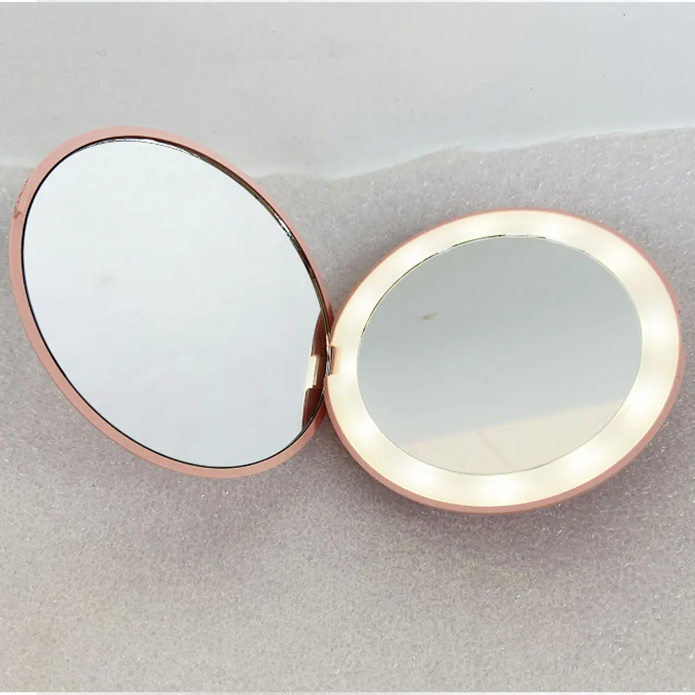 Led Travel Lighted 10x Magnification Illuminated Led Mini Makeup Mirror