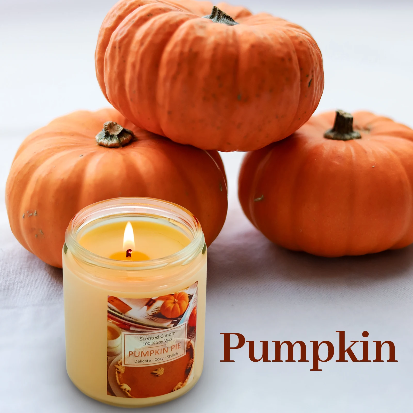 Custom Natural Soy Wax Scented Candle In Glass Jar 16 Oz Scented Candle