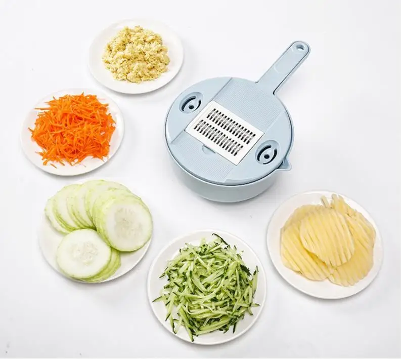 Droshipping Kitchen Gadgets Round Multi Functional Vegetable Cutter Potato Peeler Carrot Onion Grater Slicer with Strainer Veget