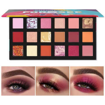 

free shipping UCANBE reverse rose eyeshadow palette foresees the future 18 colours crisp fragrant rice pearly matte