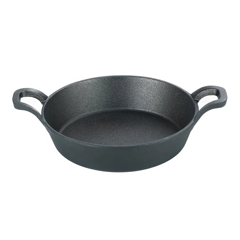 

preseasoned round and oval cast iron pans