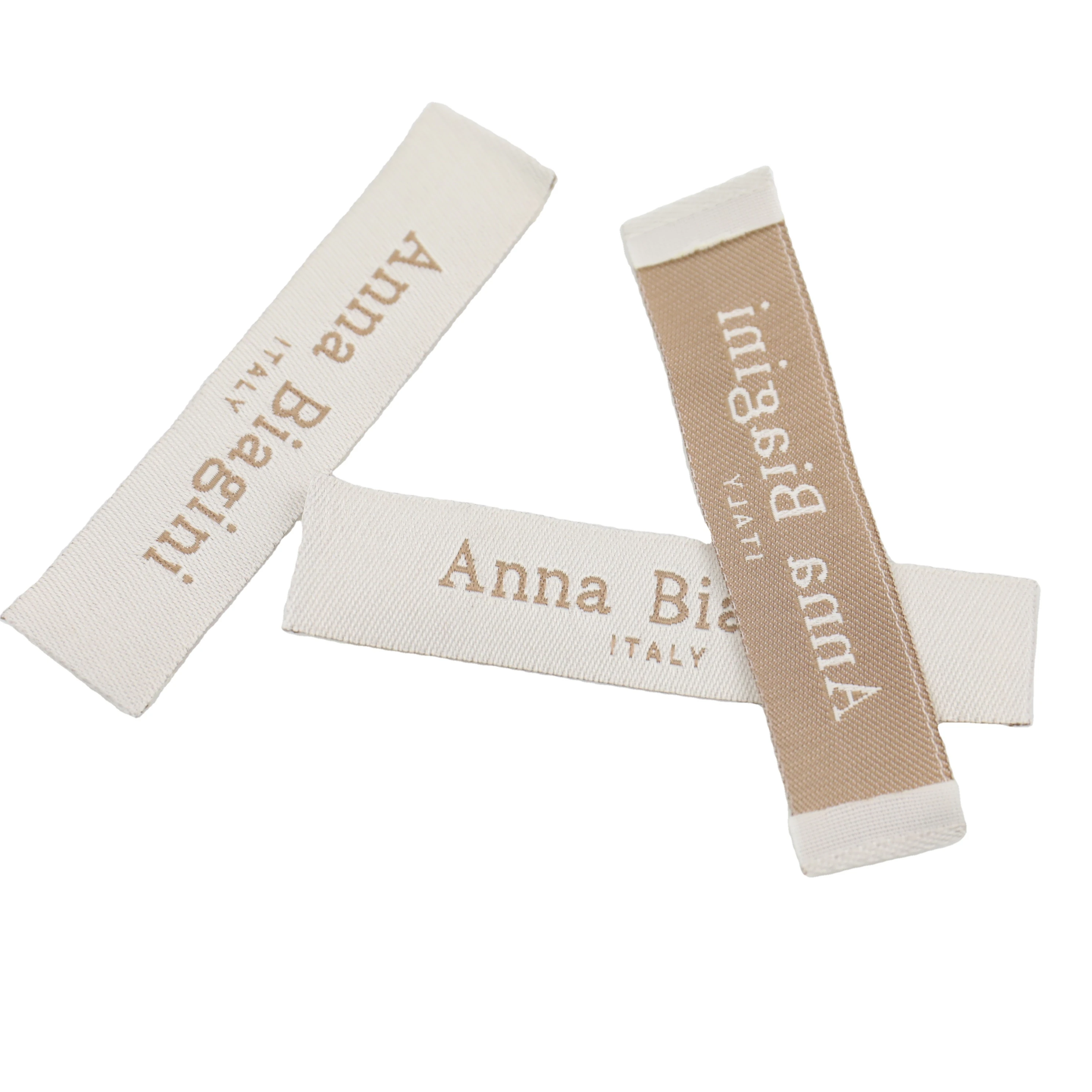 

Wholesale Factory Weaving Machine Satin Etiqueta de Ropa Making neck custom garment labels printed clothes hanger size label, Custom color