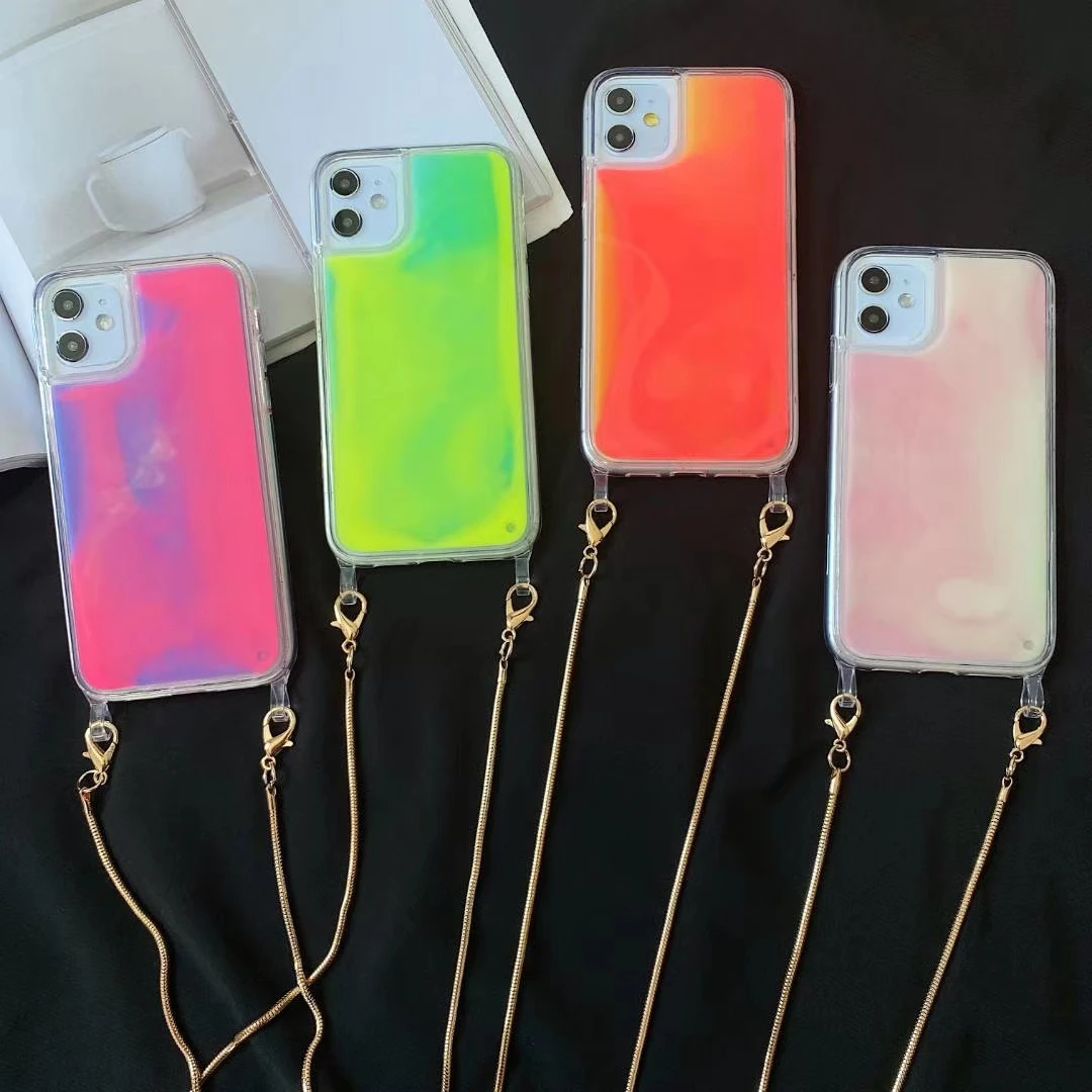 

2019 New Neon Sand IMD Silicone Soft for iPhone 11 pro max Phone Cover, Luminous Glitter Phone Case for iPhone x xsmax 8 Plus Ca, Black