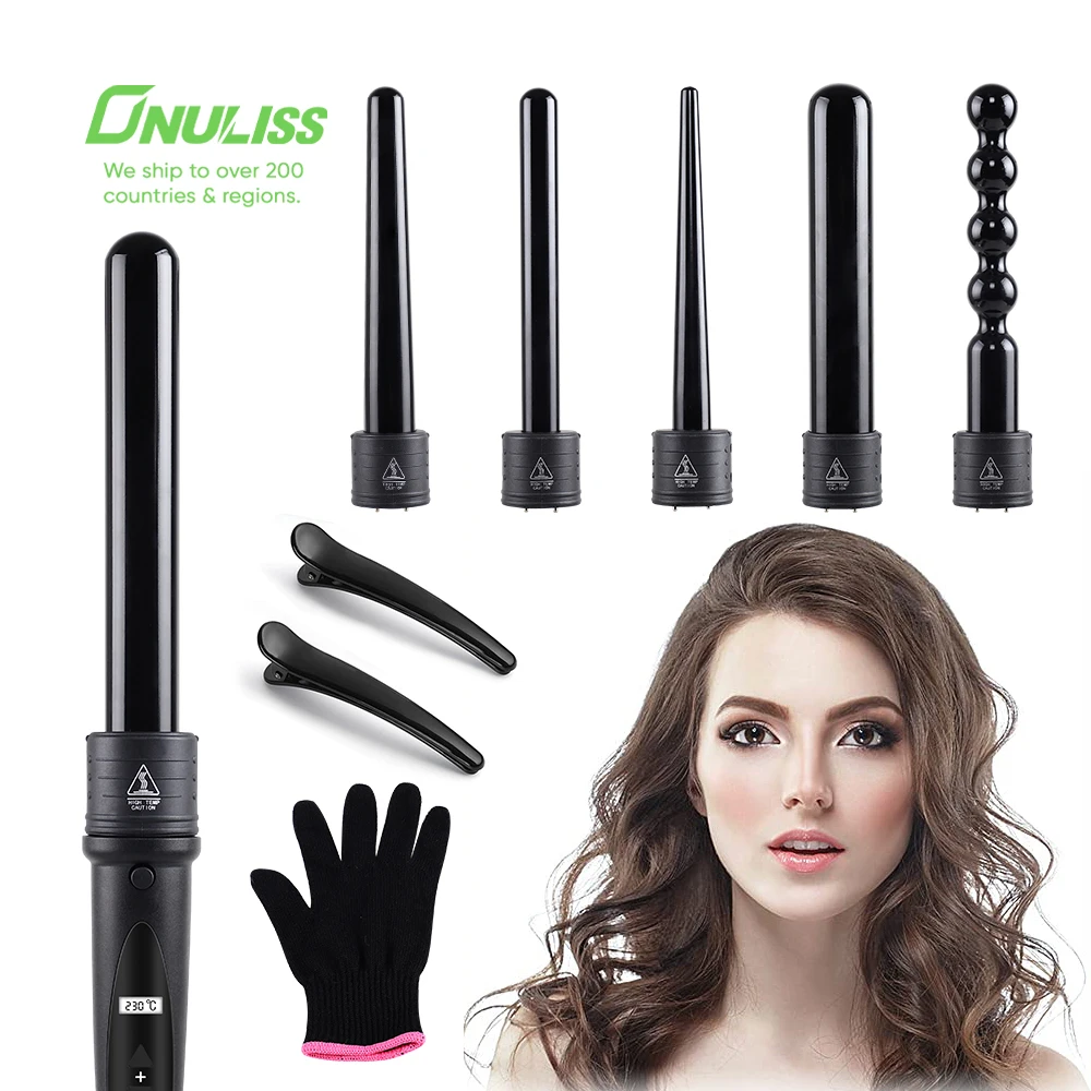 

6 In 1 Electric Hair CurlerCurling Iron RotatingProfessional Curl Wand Curling Set