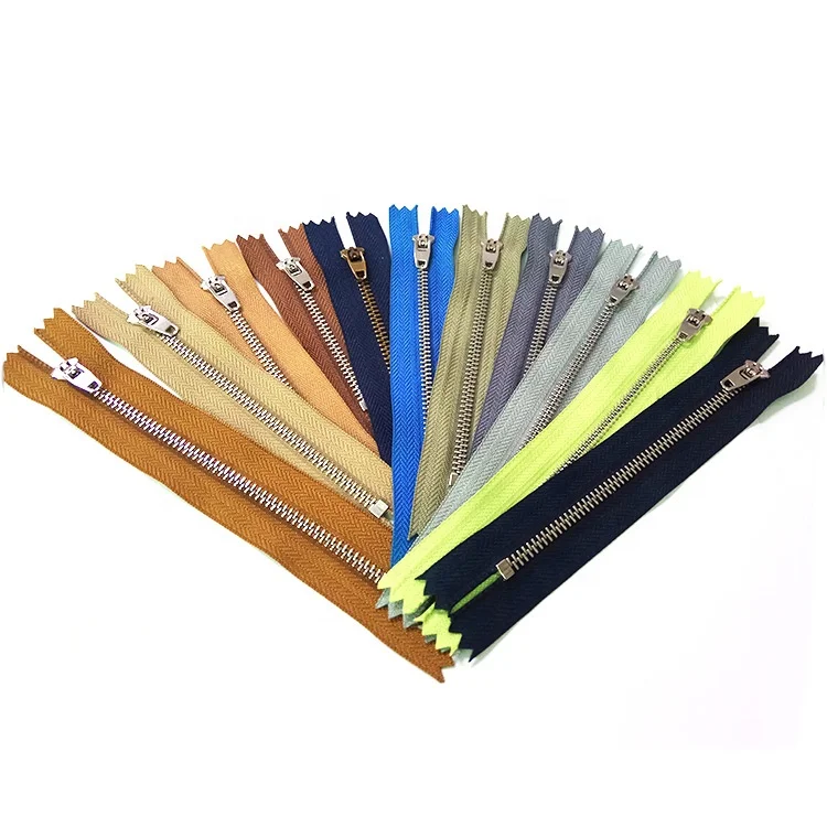 

YYX 3# High Quality Close End Brass Metal Zipper Jeans Zipper, Black, dark blue