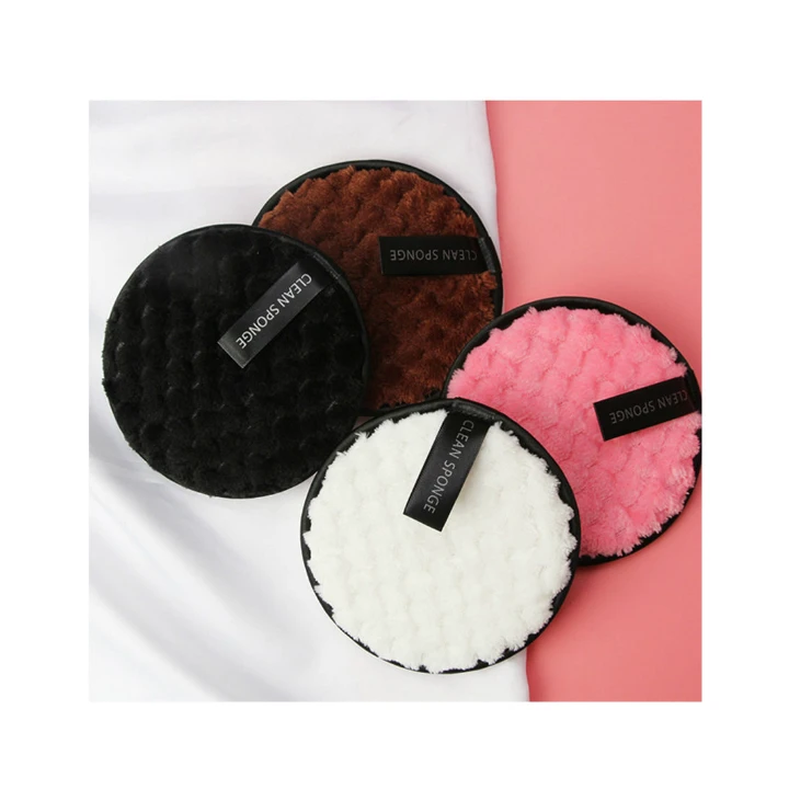 

Beauty Eye Cleaning Wipes Private Label Microfibre Makeup Remover Microfiber Puff Cotton Pads OEM, 4 colors