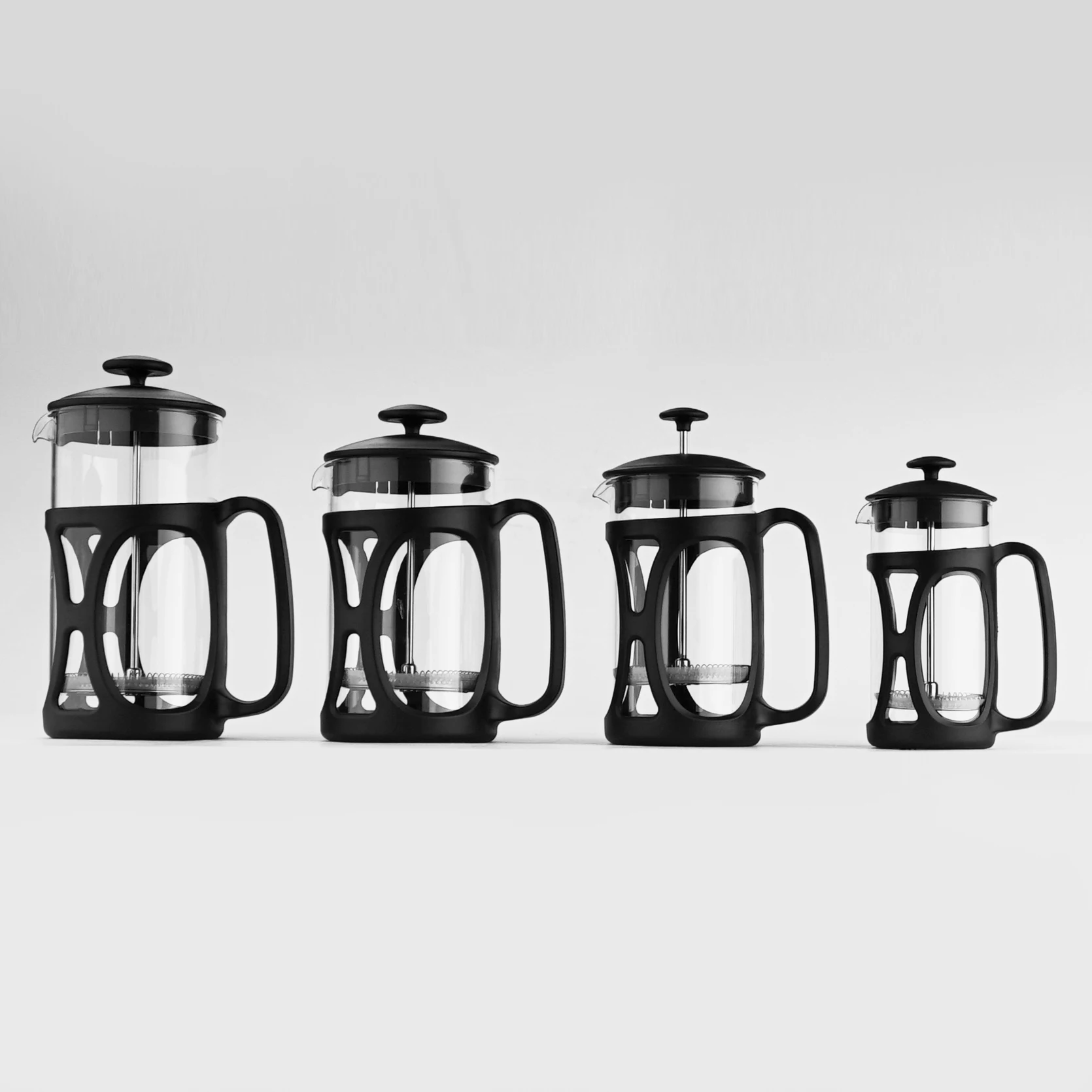 

600ml Black High Borosilicate Glass French Press Coffee Maker Coffee Powder Pressing Manual Press Coffee Maker