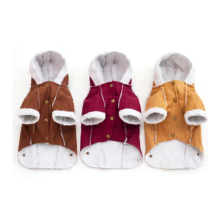 

Amazon Hot Selling 3 Colors Pet Clothing Fur Dog Clothes Coat Wholesale, Brown, coffee, plum