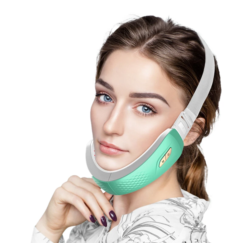 

Satxtrem New Design V shap Line Face Lifting device Electric V-Shape Massager Facial Machine Slimming Double Chin Pain Free, Green