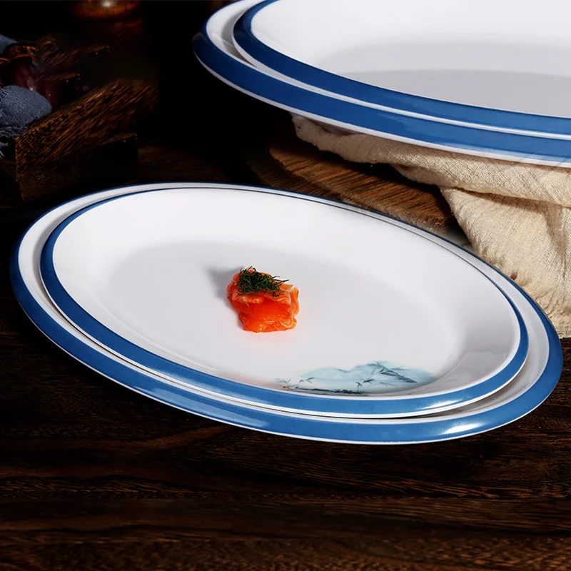 

restaurant serving dinner High Quality Plate Set melamine dinner plate, Customized color