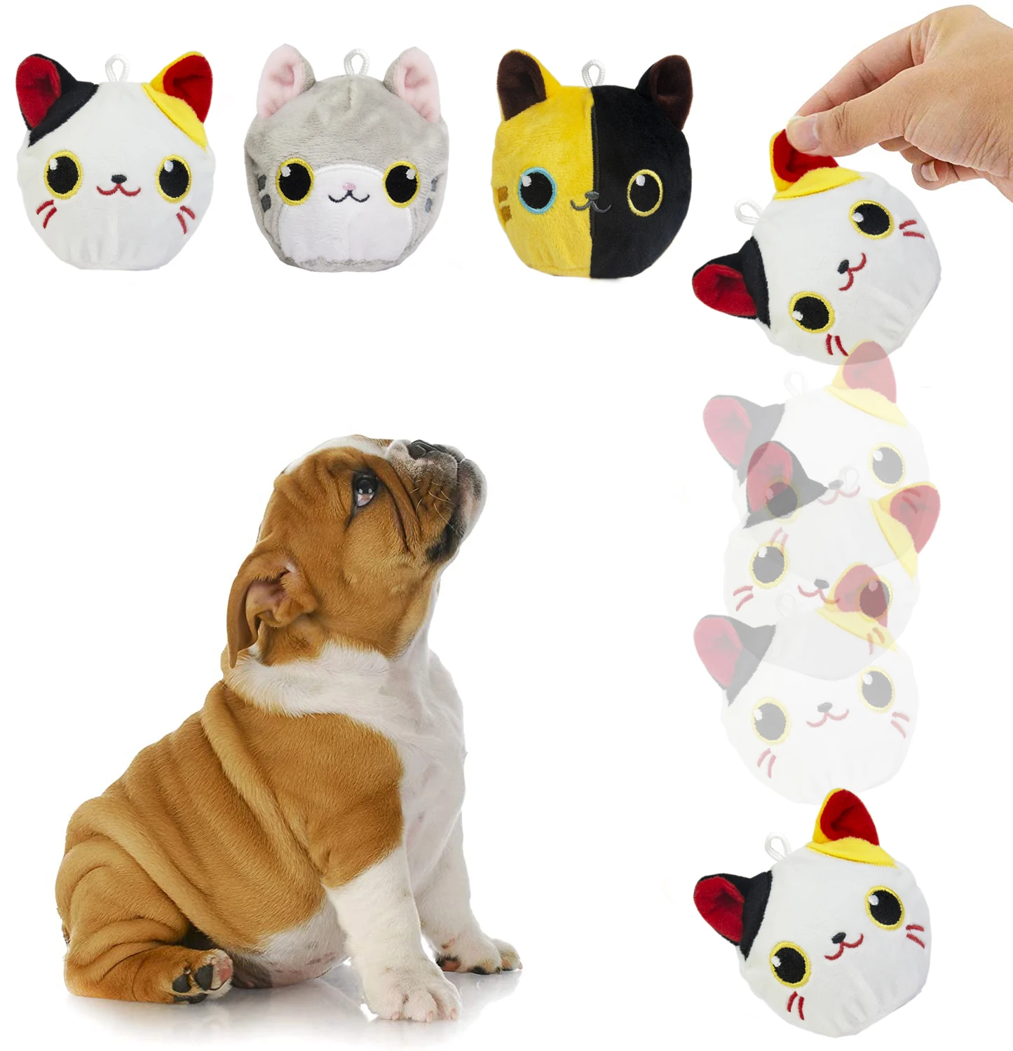 

2022 New interactive rubber plush chew resistance dog balls, Custom