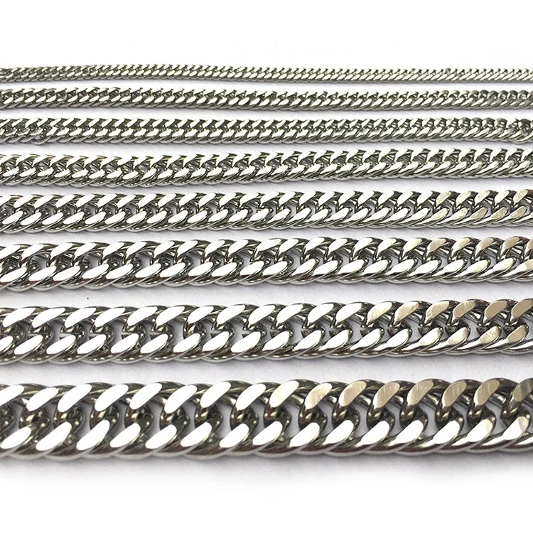 

wholesale men chain stainless steel dog chain stainless steel stainless steel link chain, Custom