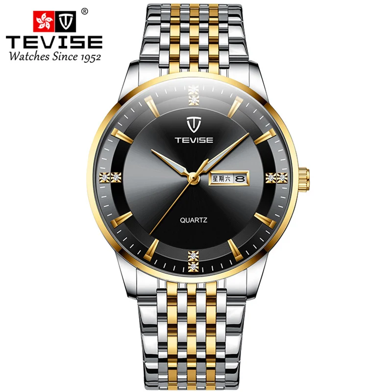 

New Style Trending Quartz Watch Stainless Steel Watches Men Wrist 3 ATM Waterproof Watch Quartz Wristwatch, Optional
