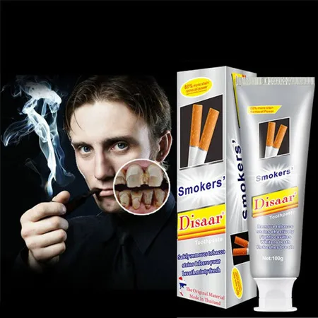 

Bad Breath Care Teeth Whitening Toothpaste Tube For Smokers Natural Removes Tobacco Stains