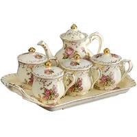 

Large Capacity English Fine Royal Bone china Ceramic Porcelain Coffee And Tea Set
