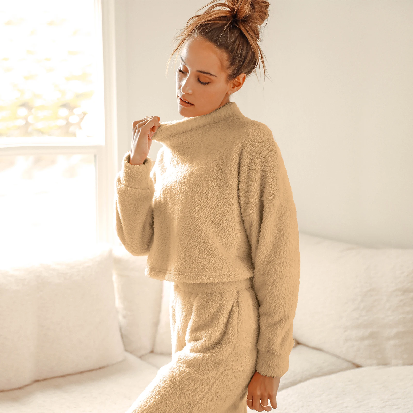 

2021 Autumn Casual long sleeve joggers hoodies Sportswear Pants Set sweater 2 piece set women, Customized color