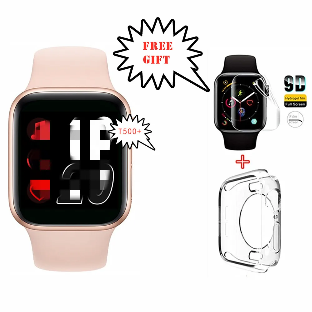 

Smart Watch BT Call Touch Screen Music T500+ Watch Series 6 Sport Tracker Heart Rate Monitoring Message Reminder