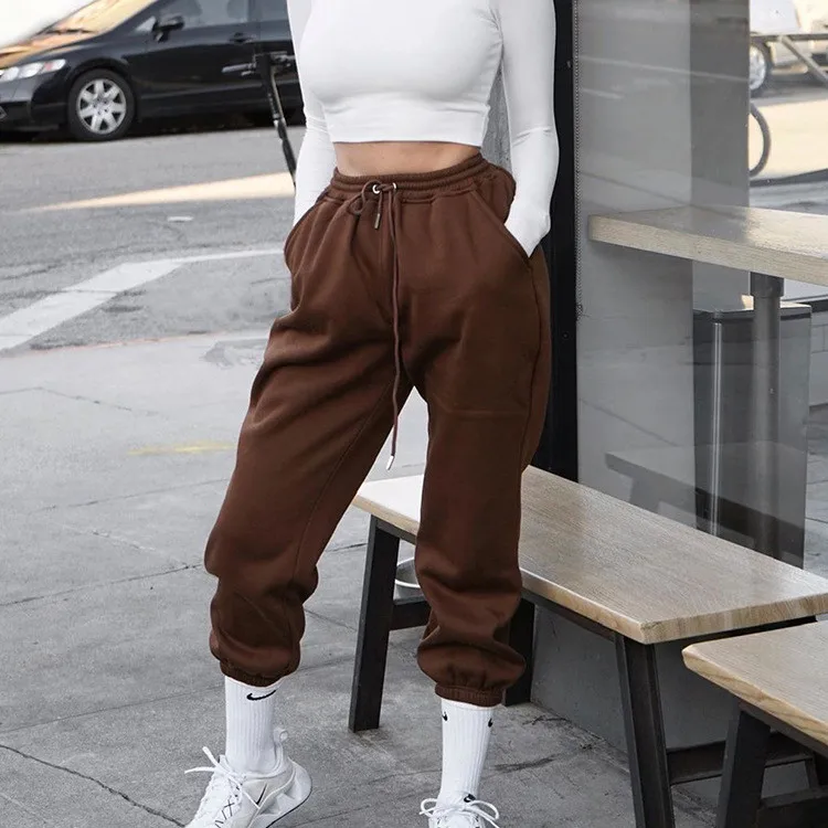 

Solid Color Jogger Trousers Women Casual Long Streetwear Women'S Trousers & Pants, Customized color