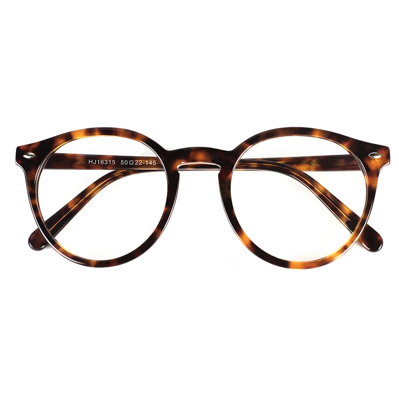

Custom Logo Vintage Round Glasses Frame Acetate Reading Eye Glass Frame Unisex