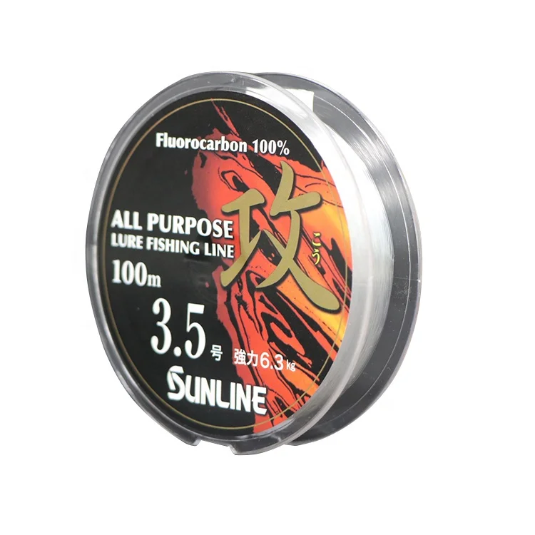 

High Strength Attack 100m Carbon Line Transparent Fishing Lines For Seawater / Fresh Water