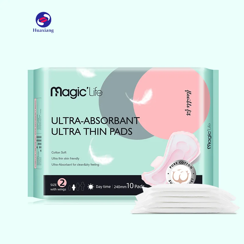 

Feminine Hygiene Product 240 mm Sanitry Napkin Maternity Pads, White