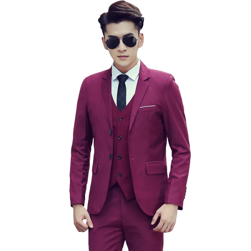 

Men'S Suits 2021 Wedding Suits Men Groom Suit Double Breasted 3 Piece Official Slim Fit Set For Men