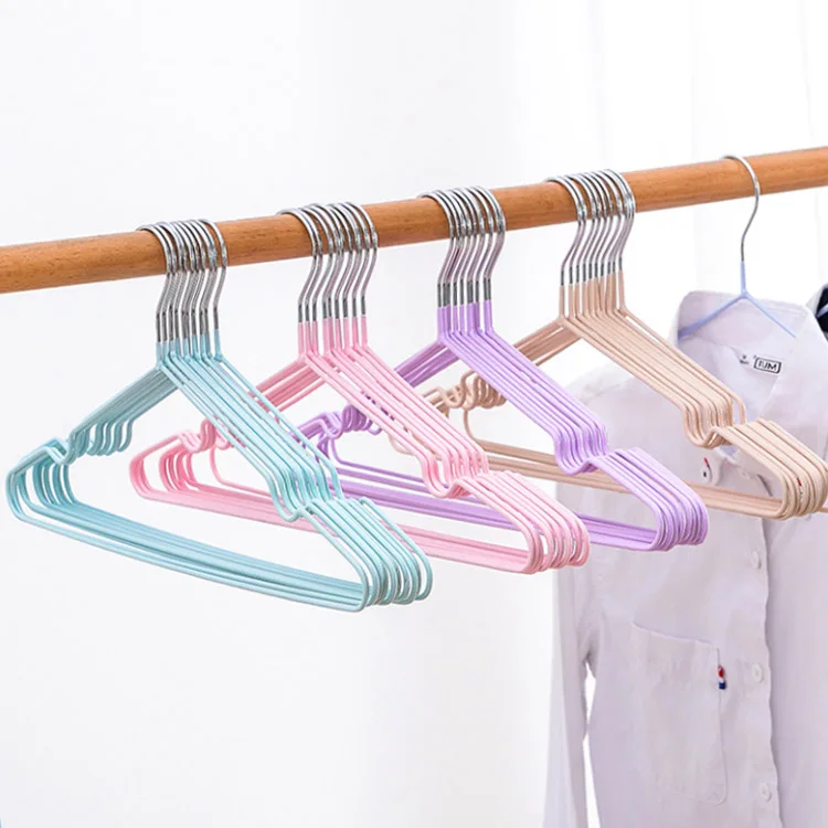 

cheap laundry wire hangers steel metal pvc shirt hanger for promotion, Black or others