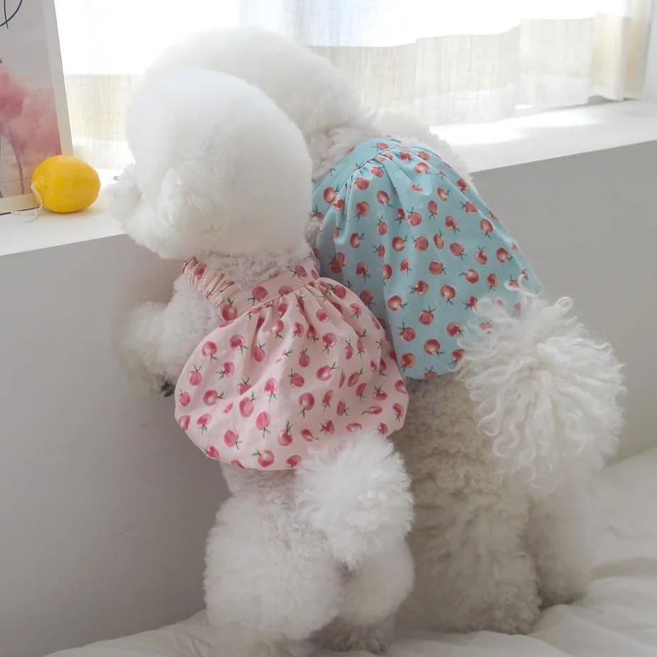 

Wholesale Dog Clothes Dress Pet Girl Puppy Clothes Summer, Pink,blue