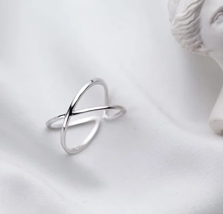 

Vintage 925 Sterling Silver Cross Rings for Women Wedding Trendy Jewelry Large Adjustable Antique Rings