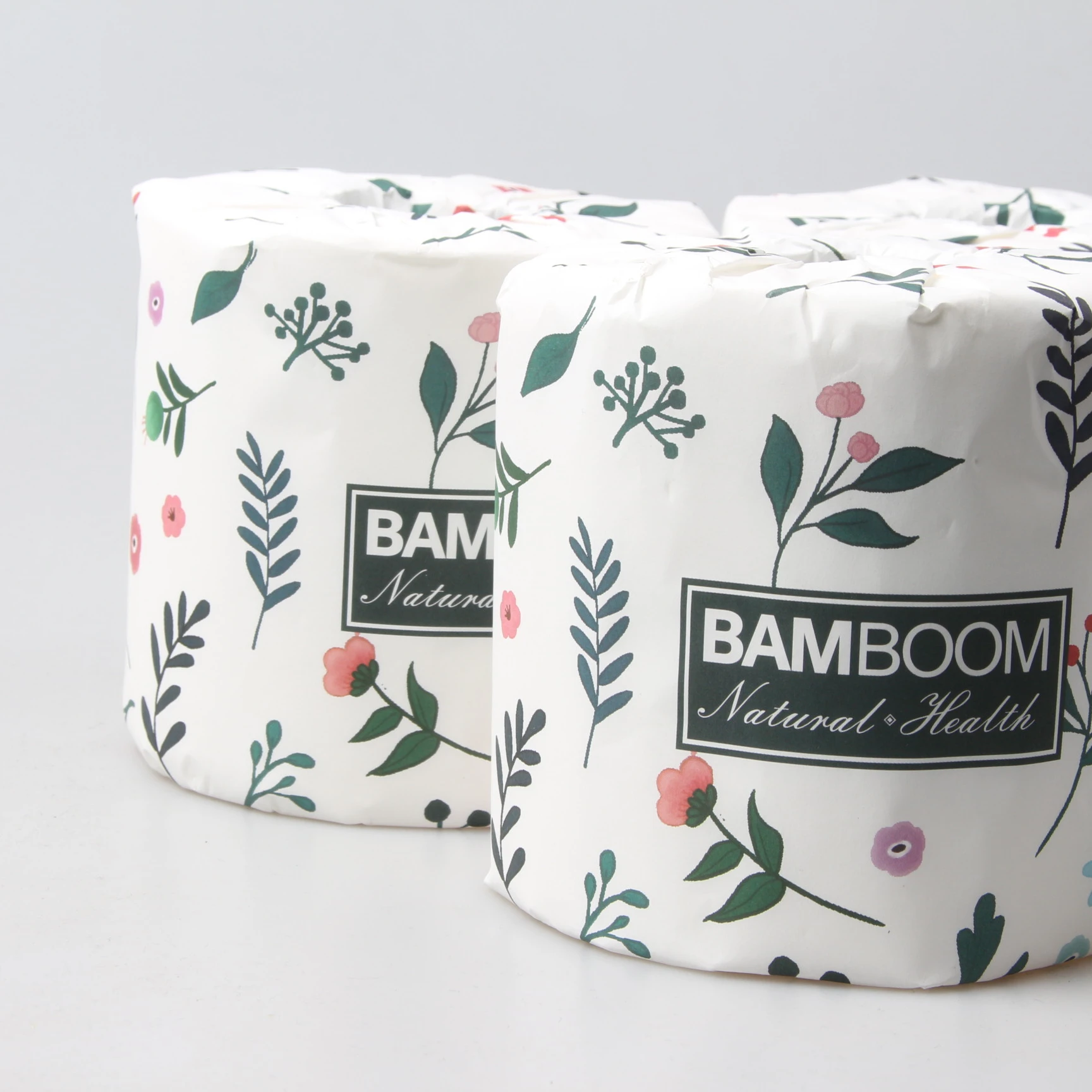 

100% bamboo pulp toilet paper 3 ply 200 sheets biodegradable premium quality, White