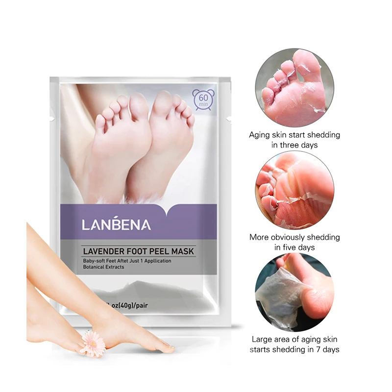 

LANBENA lavender exfoliator foot mask moisturizing foot peeling mask free shipping