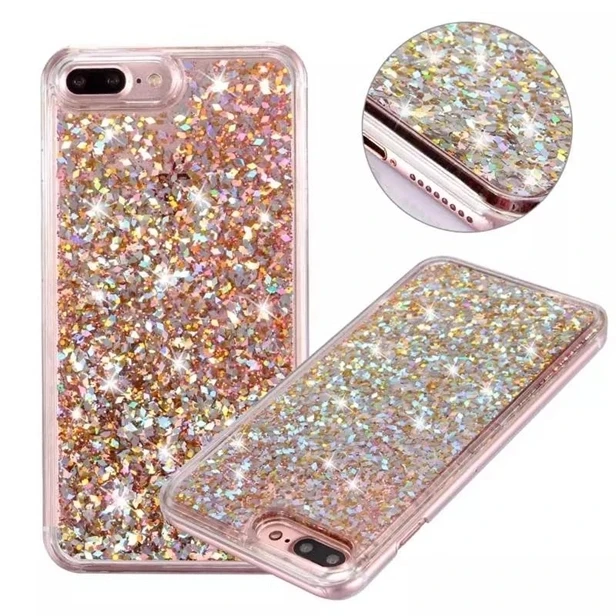 

Neon Sand Liquid Case Phone Cover Luminous Shiny TPU PC Phone Case for iPhone 7plus/8plus