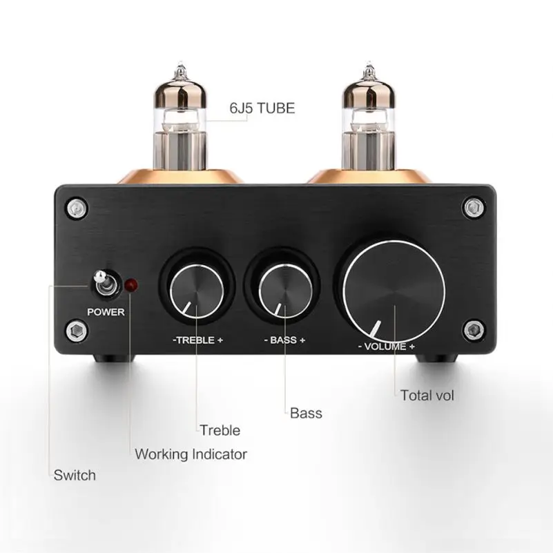 

GAP-6J1 Hifi Stereo Karaoke Audio Amplifier With Great Price, Silver,black