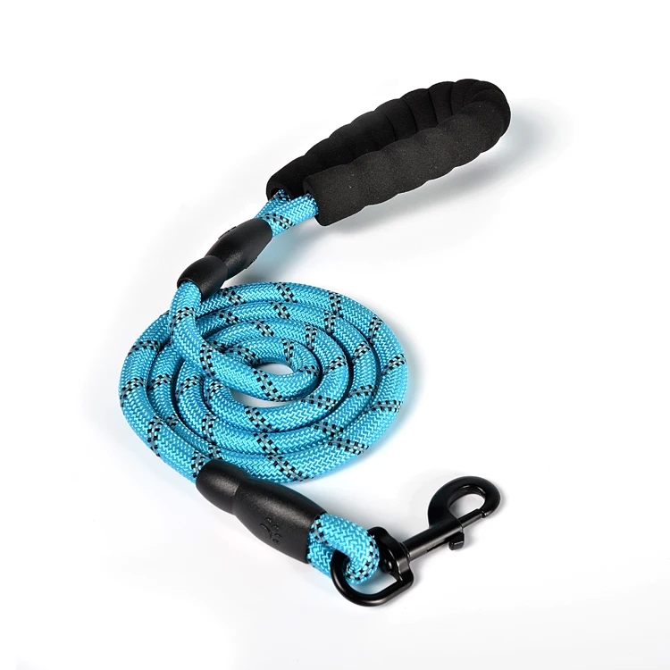 

Midepet amazon top seller walking medium large dog rope leashes padded climbing rope nylon dog leash, Black,blue,green