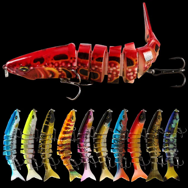

New Deep Diving Jointed Segmented Minnow Sea Hard Body Fly Animated Bass Artificial Fishing Lures, 11 colors