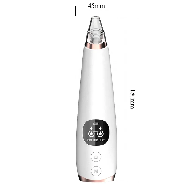 

Beauty device blackhead clean pimple acne remover vacuum, White