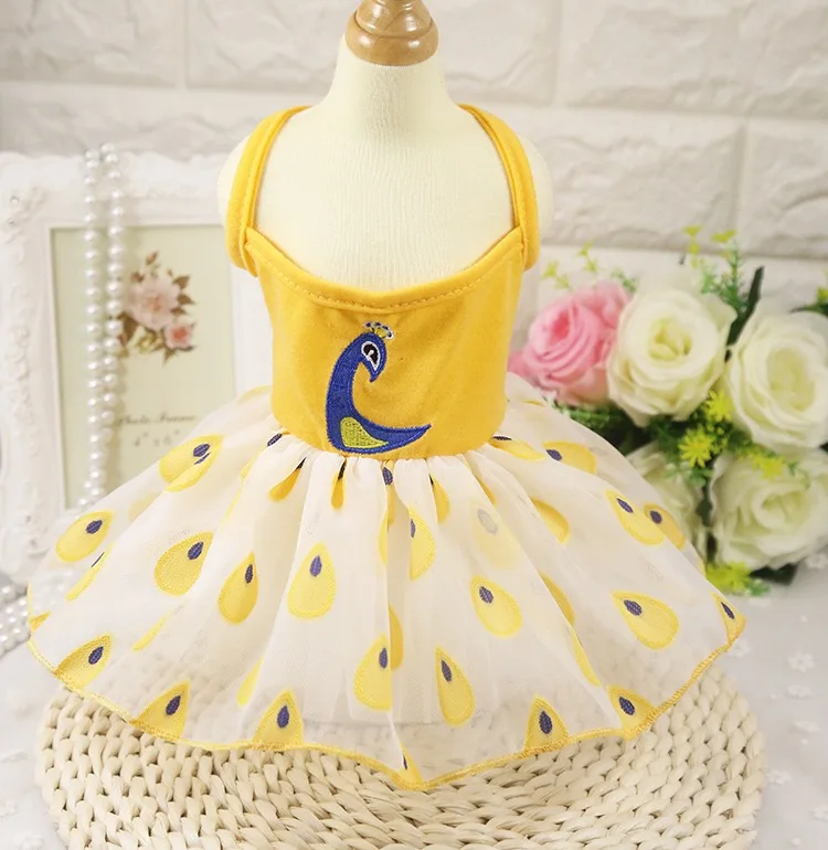 

Drop Shipping Wholesale Peacock Style Dog Skirt Dog Dress
