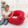 custom flocked pvc air bed inflatable bed sofa