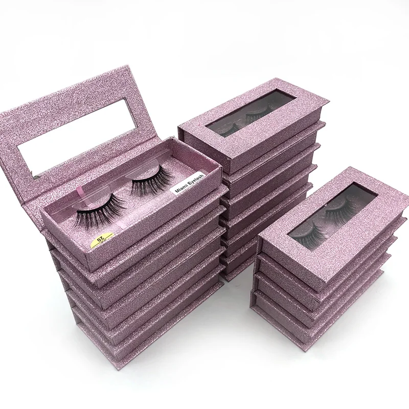 

Wholesale lash vendors 3D Faux 25 mm long Fluffy Dramatic faux mink eyelash custom box private logo