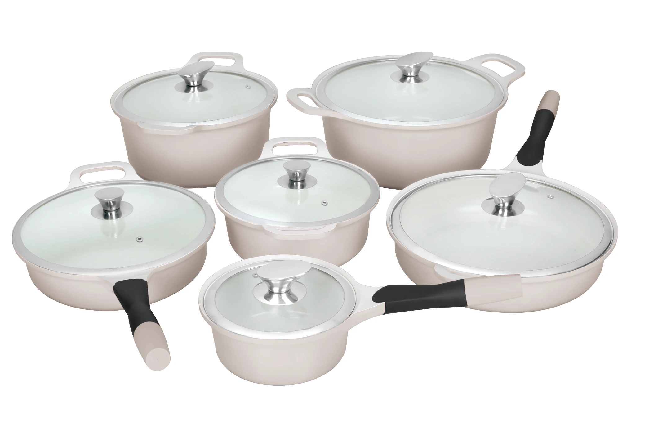 Wholesale Fashion Design Aluminum Cooking Cookware/kitchenware Set With