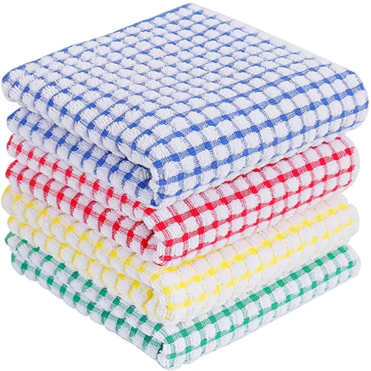 

30*30cm Kitchen Cleaning Towel Pure Cotton Durable Wash Cloth Bath 100% Cotton Towels, Multicolor