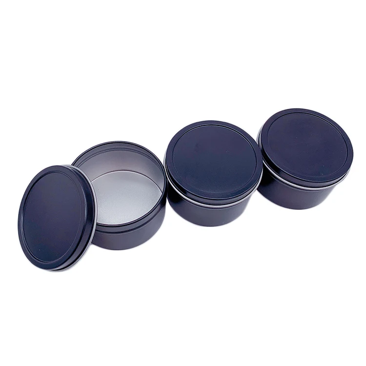 
Gold round tin can for 3oz candle jar in stock 
