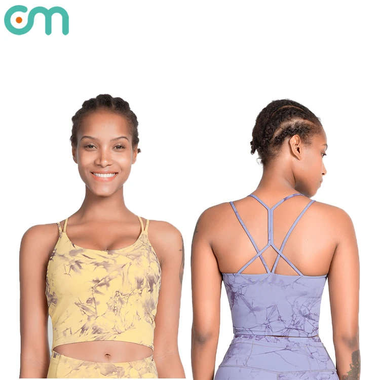 

Hight quality customizable stylish floral colorful cross over sports bra strappy, Multi color