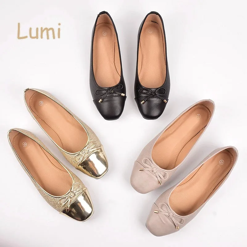 

Ladies comfortable patchwork flat ballet pumps shoes for women, As picture
