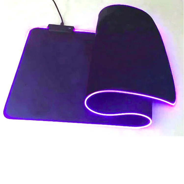 

China private label led game mouse pad logo print big PC desk mats roll rubber sheet oem odm gaming waterproof mouse pads RGB