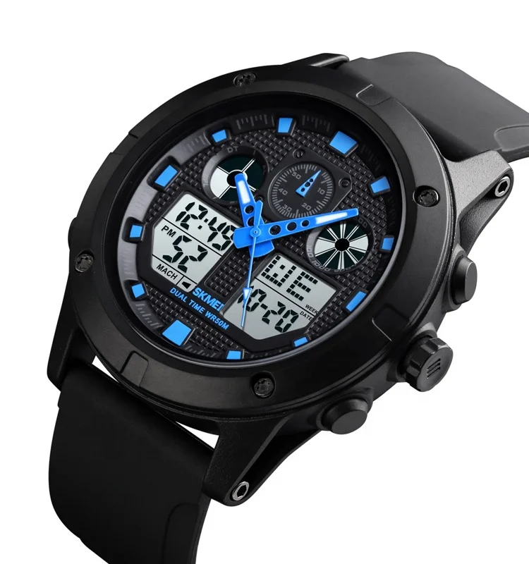 

on sale skmei style 1514 big mes watches big wrist men dual time watches